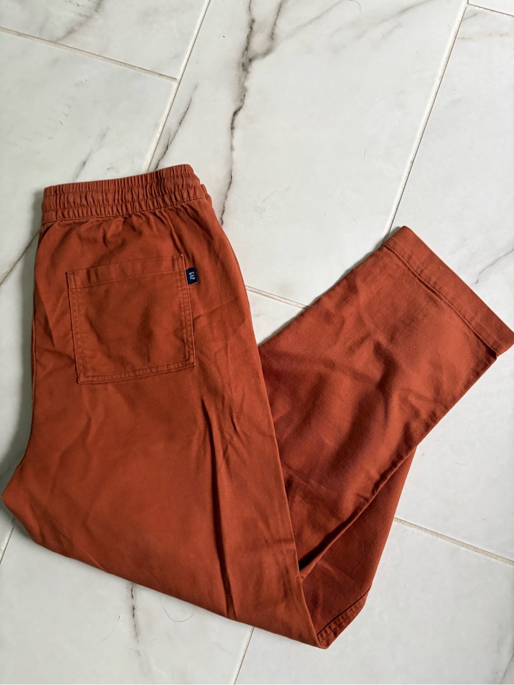 GAP Men's Rust Elastic-Waist Joggers